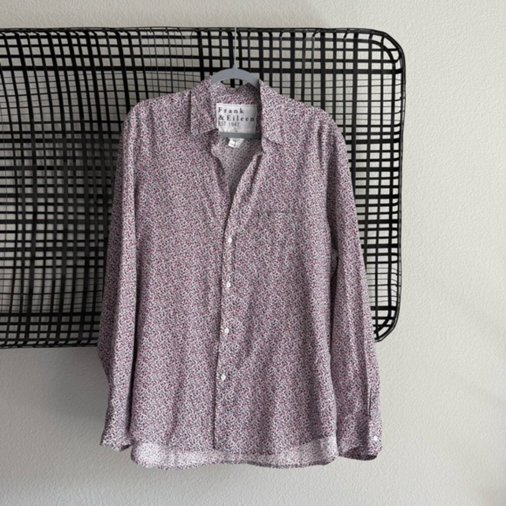 Frank & Eileen floral Eileen linen button down shirt